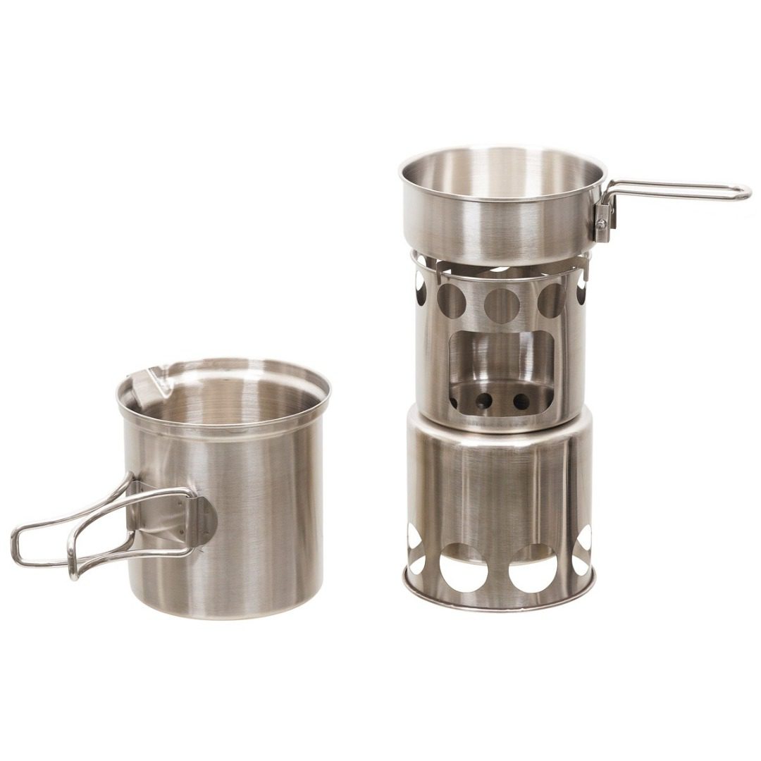 Fox Outdoor 5-delige rvs kookset 'Travel'
